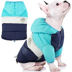 Pet dog clothing Autumn and winter warm cotton-padded clothing waterproof down jacket day pet fashion two-legged clothing Lightinthebox