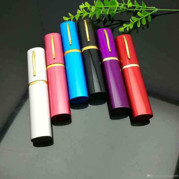 Multicolored mini portable pen-type cigarette kettle Glass Bongs Oil Burner Pipes Water Pipes Oil Rigs Smoking Free Shipping
