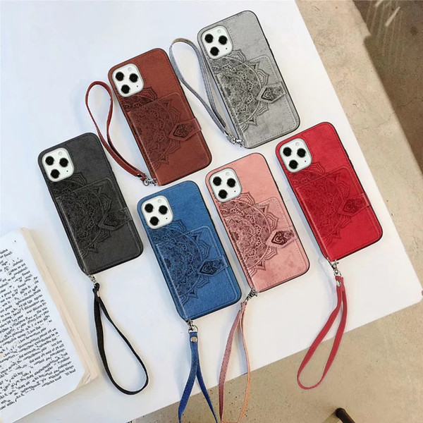 Luxury Fabric Cloth Canvas Wallet Case For iphone 6 6s Plus 7 8 11 12 Pro Max X Xs Xr 7 Plus Magnetic Wallet Phone Case Coque Cover
