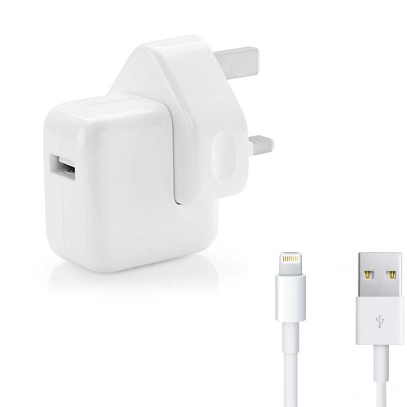 Apple 10W 2.1A iPad Charger Adapter + Lightning Cable